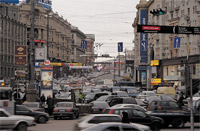 фото: Пробка на Тверской, вид со стороны Манежной площади (опубликовано 17.11.2006)