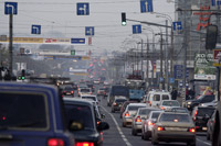 фото: Пробка на Варшавском шоссе (опубликовано 01.11.2007)